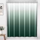 Arotive Shower Curtain for Bathroom, Dark Green and White Ombre Fabric Shower Curtain Sets with 12 Hooks, Waterproof & Machine Washable, 72x72 Inches