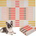Lovewag Pets Washable Dog Pee Pads, 36" x 48", Waterproof, Non-Slip, Super Absorbent, Reusable Machine-Washable, 2-Pack (Guava Stripes)