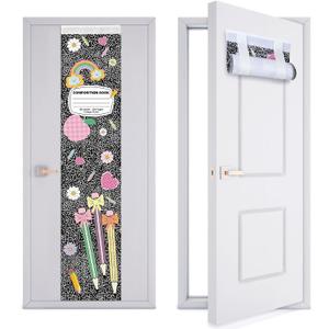 2 x Threehoney 2 Pack Colorful Composition Book Classroom Door Window Cover, 8 x 36 inches