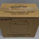 Compost Bin Kitchen for Countertop or Under Sink, 2.6 Gallon Hanging Small Trash Can with Lid, Garbage Can for Cabinet Door, Indoor/outdoor Food Waste Bin for Kitchen, Bathroom, RV, Office, White