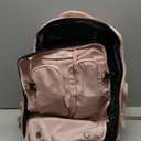 Taygeer Vacuum Backpack, Expandable Vacuum Seal Carry on Backpack with Rain Cover, 17'' laptop Compression Backpacks Travel with Shoe Compartment, TSA Approved Personal Item Compression Back Pack,Pink (Large)