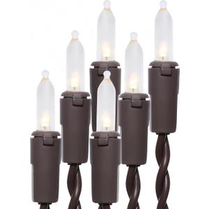 150 LED Warm White Christmas Lights, 50 Ft Brown Wire with Plug in and End, UL Certified Decorative Lighting String, for Indoor and Outdoor Use.