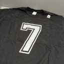 Number 7 Varsity Sports Team Jersey 7th Birthday 7 Years T-Shirt, XL, Black
