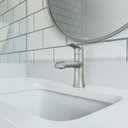 Moen LISO Spot Resist Brushed Nickel One-Handle Bathroom Faucet, One Hole Bathroom Sink Faucet with Optional Deck Plate and Push Down Drain, 84540SRN