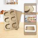 6 Cavity English Muffin Pans, Bear-Shaped Donut Mold Cake Pan, Straight Side English Muffin Cupcake Pan with Lid, Non-Stick Madeleine Doughnut Pans for Bear Cake Decoration