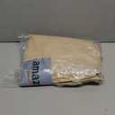 Smiry Rectangle Table Cloth Cover, Waterproof Elastic Fitted Picnic Tablecloth for 8 Foot Tables, Wipeable Flannel Backed Vinyl Tablecloths for Camping, Dining, Outdoor (Beige Wood, 30" x 96")