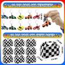 120 Pcs Race Car Party Favors Set with Keychains Slap Bracelets Tattoo Stickers Wristbands Treat Boxes Treat Bags Stuffers Race Car Party Supplies Race Car Party Decorations
