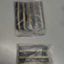 SOIDRAM 2 Pieces Makeup Bag Large Stripe Cosmetic Bag Capacity Canvas Mix Travel Toiletry Bag Organizer Cute Makeup Brushes Aesthetic Accessories Storage Bag for Women, Stripe Mix Black