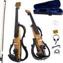 Premium Carbon Fiber Electric Violin Full Size 4/4,Professional Silent Electric Violins for Adults,Teens,Electric Fiddle with Pro Pick Up-ZNDS-2311