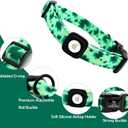 Lionheart glory Airtag Dog Collar Clover Collar for Large Dogs, Green Dog Collar with Airtag Hloder Spring Dog Collar Heavy-Duty Dogs Collar Adjustable
