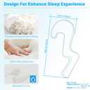 EKEPE Body Pillow with Cover, 68 Inches Memory Foam Full Body Pillow for Side Sleeper, Long Pregnancy Pillow with Contour Support for Back, Knee, Leg Relief - Medium White