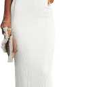 Lacozy Womens Bodycon Midi Dress Sexy V-Neck Sleeveless Ribbed Sweater Dress Casual Tank Knit Dresses White S