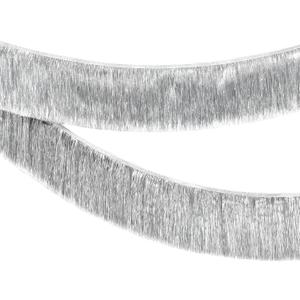 KatchOn, Silver Fringe Banner - 6.5 Feet, Pack of 2 | Fringe Garland for Birthday Decorations | Silver Banner for Disco Party Decorations | Tinsel Garland for Prom Decoration, Bachelorette Party Decor