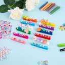 50 Set Cheer Pins Spirit Clips Include 50 Clips Mini Resin Animals Beads Cheer Clothespins Decorations for Team Classroom Cheer Gifts, 7.2x1cm / 2.8x0.39 inches