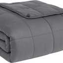 CuteKing Weighted Blanket for Adults (15lbs, 48"x72", Full, Grey) Heavy Blanket for 140-150lbs, Weighted Blanket for Cooling & Heating with Premium Glass Beads, Soft Thick Blanket for Adult All-S