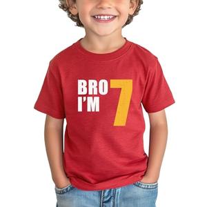 ArtJaroz Birthday Boy Shirt Toddler Boys 7th Birthday Shirts Gifts 7 Year Old Dinosaur Short Sleeve Cotton T-Shirt 7T
