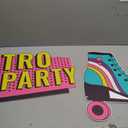 Honoson 4 Pcs 24.4" x 26.6" Large Back to 80s 90s Party Decoration Cardboard Cutouts, Retro Radio Boombox Backdrop Yard Signs for Hip Hop Music Birthday Party Supplies Vintage Photo Booth Props, 23.6 to 31.5 inches