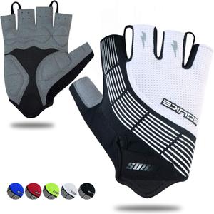 Souke Sports Cycling Bike Gloves - Padded Half Finger Bicycle Gloves with Shock-Absorbing, Anti-Slip, Breathable MTB & Road Biking Features for Men & Women, Size: Medium
