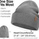 Warm Winter Beanie for Men & Women, Soft Merino Wool Blend Knit Hat, Slouch or Cuffed Style for Ski, Hiking & Outdoor Gift (Mixed Grey)