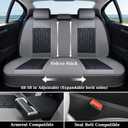 Coverado Car Seat Covers Full Set, Automotive Seat Covers Car Seat Protector Car Seat Cushion, Waterproof Leather Seat Covers for Cars, Universal Fit for Most Sedans SUV Pick-up Truck(Gray&Black)