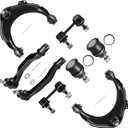 SCITOO 8pcs Front Suspension Kit Upper Control Arm Lower Ball Joints Outer Tie Rods Sway Bars Fit for Honda for Accord 1998 1999 2000 2001 2002 for Acura TL CL 1999-2003 K9643 K90340 K620285