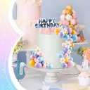 Blue Dog Cake Toppers 63 Pcs Pastel Ball Cake Decorations Daisy Rainbow Cake Topper Hippie Themed Cake Topper for Bohemian Groovy Hippie Wedding Party Supplies