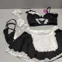 Avidlove Sexy Lingerie for Women Cosplay Lingerie Set Contrast Lace Maid Costume Set(5pack) Small