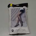 EXQUISLIFE Fleece Lined Tights Sheer Women - Fake Translucent Warm Pantyhose Leggings Sheer Thick Tights, for Winter (Medium, Black+black)