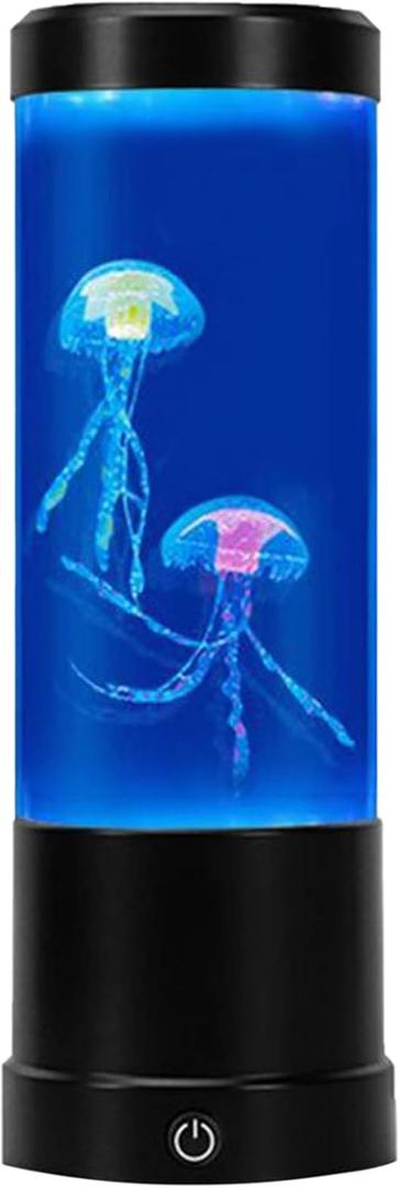 Jellyfish Lamp, 7 Color Changing LED Lights, USB/Battery Bubble Jellyfish Night Light, Gift for Kids, Men, Women, Decor for Home Office Table Room (Blue_10.04Inch) Jellyfish Lamp, 7 Color Changing LED Lights, USB/Battery Bubble Jellyfish Night Light, Gift for Kids, Men, Women, Decor for Home Office Table Room (Blue_10.04Inch)