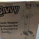 Stepper Machine with Resistance Bands, Mini Stepper with 300LBS Weight Capacity, Twist Stepper for Full Body Workout, Adjustable Step Height, Smooth and Quiet, Step Machine for Men Women