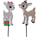 12" Rudolph 40L Led Pre-Lit 2D Pathway Markers