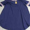 Ekouaer Womens Nightgown Cotton Sleepwear Short Sleeve Sleep Shirt V Neck Color Block Nightshirt (XX-Large, A_navy Blue)