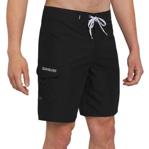 Quiksilver Men's Swimwear Regular Fit Fixed Waist UPF 50 Quick Dry 20 Inch Board Shorts (38, Black)