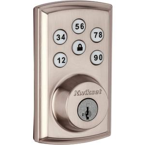 Kwikset 98880-004 SmartCode 888 Smart Lock Touchpad Electronic Deadbolt Door Lock with Z-Wave Plus Featuring SmartKey Security in Satin Nickel, Medium