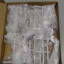 6 Pack 3 Hook Attachment for Wire Shelving 3.75" l x 1.625" d x 3.25" h Wire Shelving Hooks Accessories Steel Hanging Rack Metal for Storage Organizer(White)