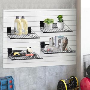 Black Grid Shelf/Rack Set Of 3 A Little Less Than 2 Feet Long