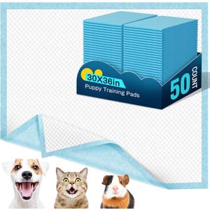 Puppy Pads XL 30"x36", 50 Count Pee Pads for Dogs Large for Doggie&Cats, Disposable Dog Pee Pads Extra Large, X-Large Potty Pads for Indoor, Outdoor Use