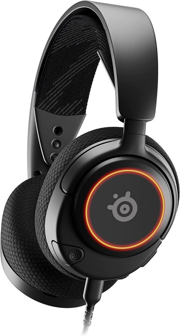 SteelSeries Arctis Nova 3 - USB-C Gaming Headset for PC, PS4, PS5 & Switch - RGB Lights - Hi-Fi Drivers - 360 Spatial Audio - AirWeave Memory Foam Earcups - Super Lightweight - ClearCast Gen 2 Mic