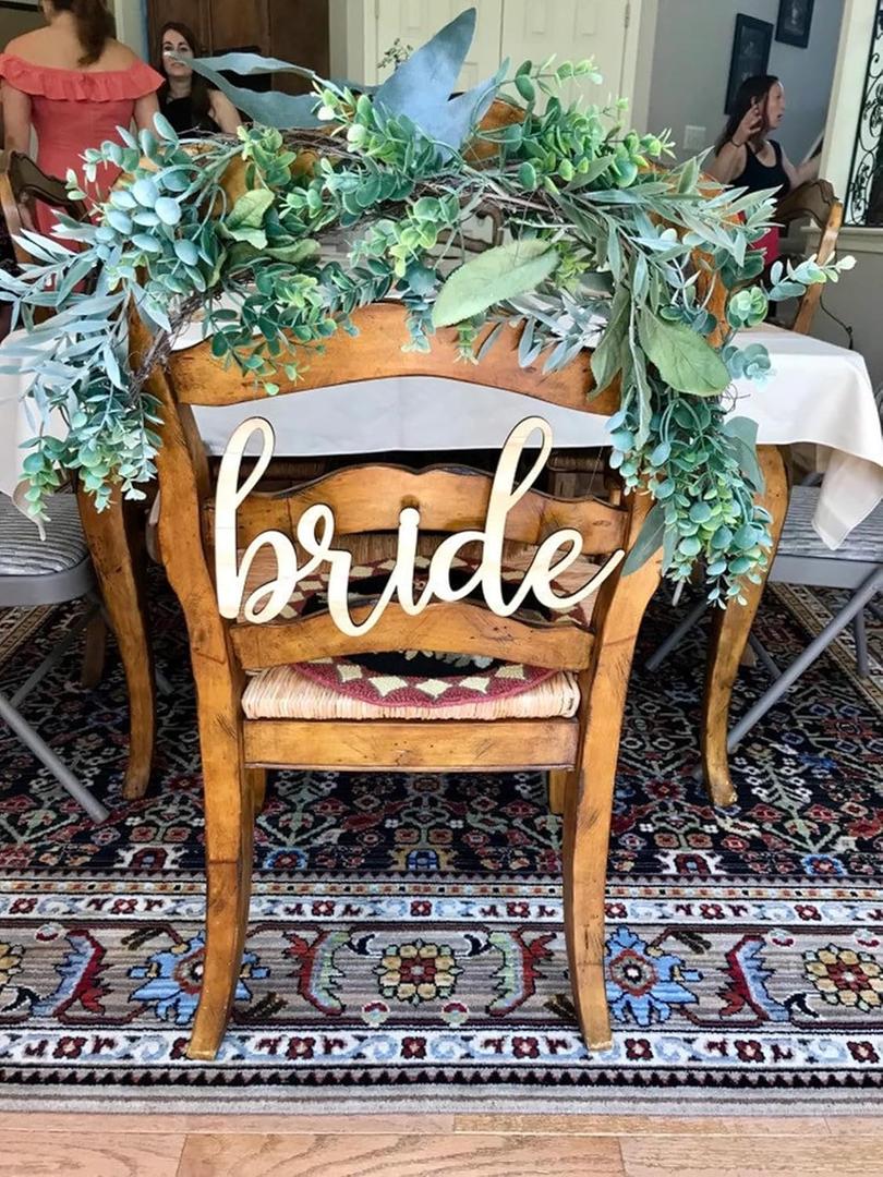 Bride Chair Sign,Bride to Be Party Decorations For Chair,Bridal Shower Chair Sign for for Bachelorette Engagement Wedding Bridal Shower Party Supplies