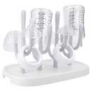 Baby Bottle Drying Rack, Space Saving Bottle Dryer Holder for Bottles, Nipples, Pump Parts, Cups (Gray)