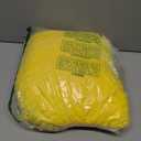 Puncuntex Flannel Fleece Throw Blanket Bright Yellow 60"80",Super Soft Plush Cozy Blanket with Square Grid Design Luxury for Couch Sofa Chair