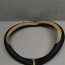 COFIT Breathable Car Steering Wheel Cover 16 inch Auto Universal Leather Wrap Non-Slip Steeringwheel Protector Automotive Interior Accessories, Beige (Suit for 15.5-16 inch) (2.Beige [with Airholes])