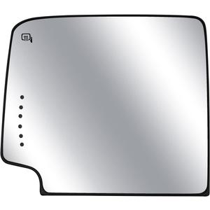 Driver Side Heated Mirror Glass, Left Upper Tow Mirror Glass Fit for Chevy Silverado GMC Sierra 1500 2014-2017 2500 3500 2015-2017, with Turn Signal & Rear Holder, Replace 23444110 TR00562
