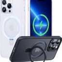 CASEKOO Designed for iPhone 13 Pro Max Case with Magnetic Invisible Stand [Military Drop Protection] [Compatible with MagSafe] Shockproof Translucent Matte Slim Promax Phone 6.7", Translucent White