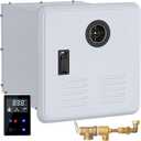 RV Tankless Water Heater,65000 BTU,3.9 GPM High Efficiency RV Constant Propane Tankless Water Heater, DC 12V Power, Multi-Protection for RVers' Everyday Use (White)