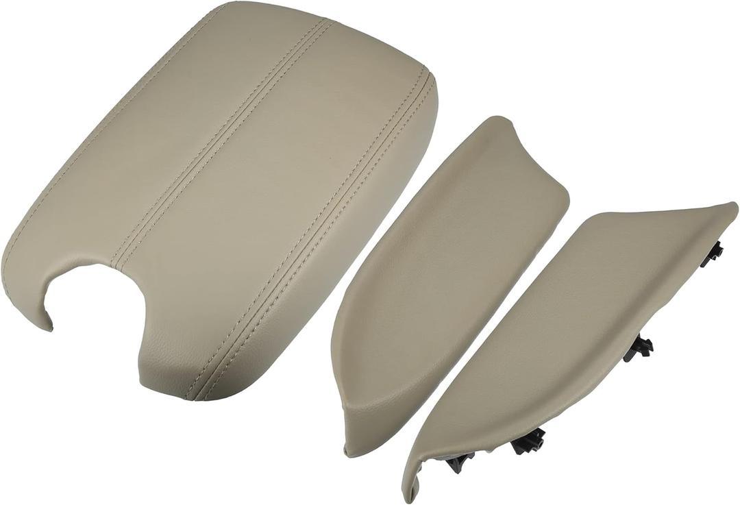 X AUTOHAUX 1 Set Car Center Console Cover Front Door Panels Armrest Replacement for Honda Accord 2008 2009 2010 2011 2012 Beige
