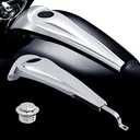Smooth Dash Console w/Pop Up Gas Cap for Harley Touring 08-24,Chrome
