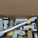 Cordless Vacuum Cleaner for Home - Lightweight, Stick Vacuum Clean with Rechargeable Battery, Max 45Mins Runtime, 8 in 1 Handheld Vacuum for Hardfloor & Carpets Pet Hair, White&Yellow