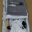 Baby Swing with Stand, Swing Set for Infant, Outdoor Indoor Swing Set with Canvas Cushion Seat (Gray) (Black)