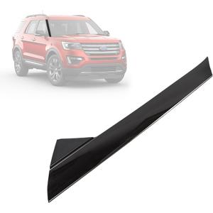 ECOTRIC Right A-Pillar Molding Windshield Outer Trim Compatible with 2011-2019 Ford Explorer 4 Door Utility Replace for BB5Z-7803145-AA, BB5Z-7803137-AB W/Side Tape (Passenger Side)